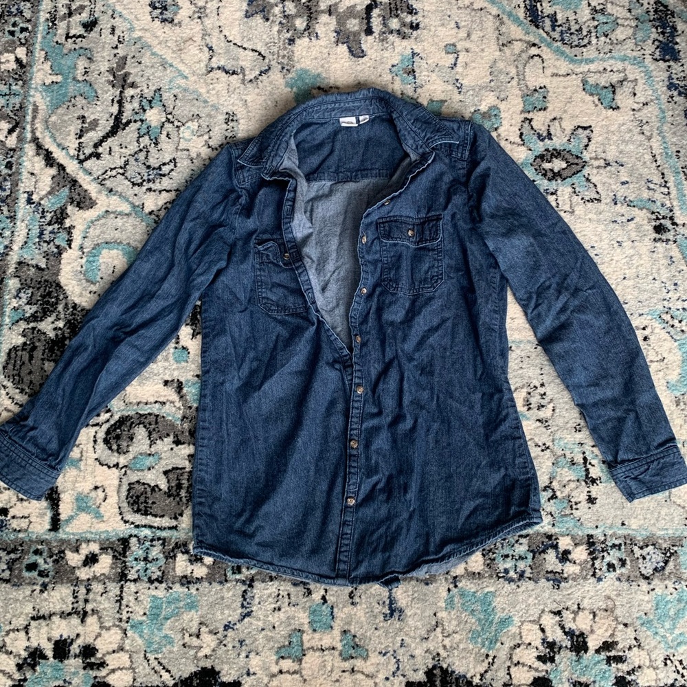 Denim button up